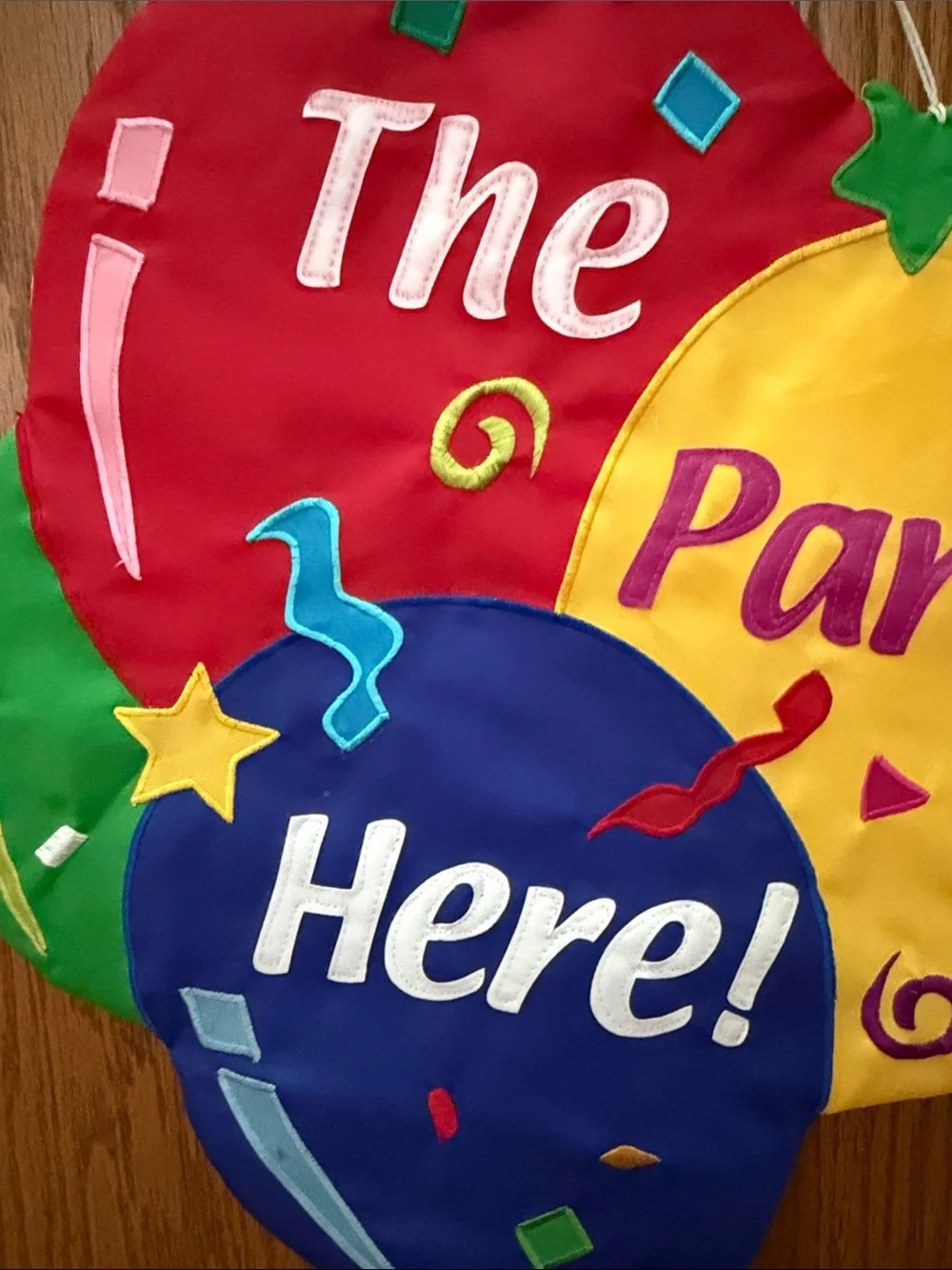 Party's Here Colorful Balloon Door Hanging Decoration